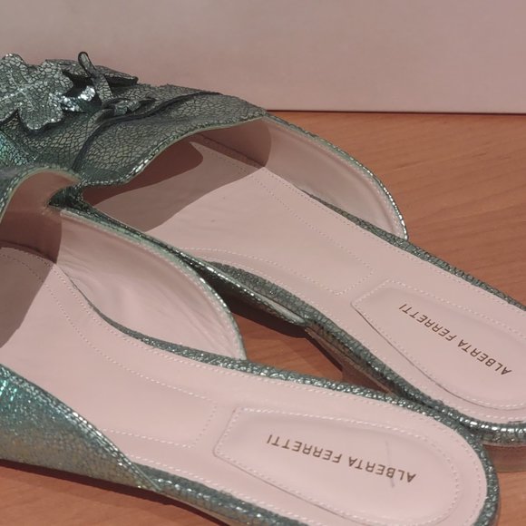 ALBERTA FERRETTI Leather Mules (Women's US 10 / EU 41) * New * - Picture 5 of 8